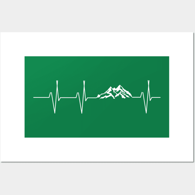 my hear beats for mountains and hiking Wall Art by Lomitasu